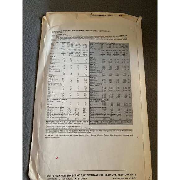 Butterick 6532 Vintage Sewing Pattern Womens Shirt Size Petite - Medium - Picture 2 of 2